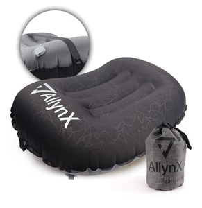 NWOT Black Inflatable Allynx Camping Hiking Pillow Compact Lightweight - Picture 1 of 4
