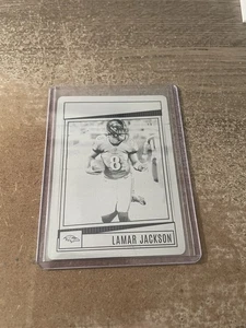 2022 Panini Score Football Printing Plate 1/1 Lamar Jackson #184 - Picture 1 of 2