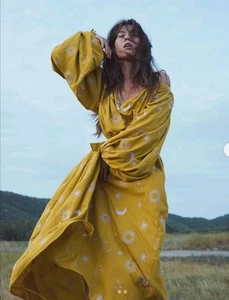 La Boheme Girls Dress One Size Solstice Camilla RARE Chartreuse Maxi - Picture 1 of 18