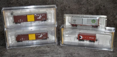 N SCALE BACHMANN MICRO TRAINS CONRAIL CANADIAN NATIONAL BOX CP ORE CAR LOT - Image 1 of 4