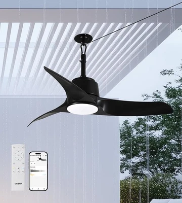 TAVZAKE - 42" Outdoor Ceiling Fans with Lights IP66 Wet Rated Waterproof/ - Image 1 of 4