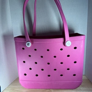 Beach BAG PINK Waterproof LARGE Tote Bag with Vent Holes Beach & Pool Carryall - Picture 1 of 8