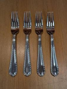 NUOVO lotto di 4 forchette per insalata HAMPTON argentieri NOBILITY inox 7-1/4" set forchette - Foto 1 di 8