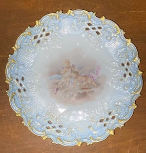 Antique G D & Cie Limoges France Art Deco Plate 8 1/2" Numbered 8280 - Cherubs - Picture 1 of 8