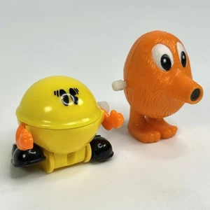 Q-Bert & PAC-Man Wind-Up Figur Toys 1983 Gottlieb Tomy Macao Not Working - Bild 1 von 12