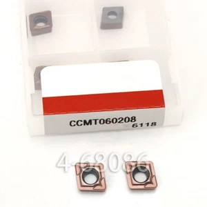 10 STCK. CCMT060208 ZM6118 CCMT21.52 Hartmetall-Dreheinsätze für Edelstahl - Bild 1 von 6