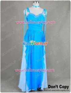 Sailor Moon Sailor Mercury Cosplay Blue Gown Dress H008 - Picture 1 of 8