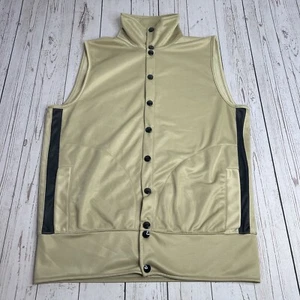 Modus Vivendi Track Vest Snap Uomo Medium Beige Marrone Nero Made in Greece - Foto 1 di 9