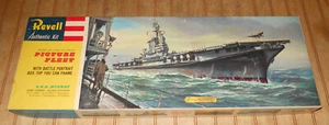 VTG 1960 Revell USS Midway Aircraft Carrier Model Kit 1/547 H441 21.5" WWII Navy - Picture 1 of 8