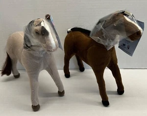 The Saddle Club 2 Set 2002 New Posable 26cm Plush Horse Starlight & Comanche - Bild 1 von 8