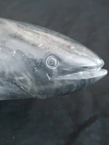 Eskimo stone sculpture Salmon by Philip Thornburg Canada - Picture 1 of 12