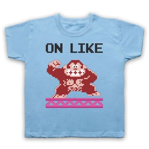 ON LIKE UNOFFICIAL KONG CLASSIC VIDEO GAME DONKEY FUNNY KIDS CHILDS T-SHIRT - Picture 1 of 11