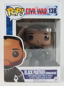 Marvel Funko Pop - Black Panther (Unmasked) -Captain America: Civil War- No. 138 - Picture 1 of 14