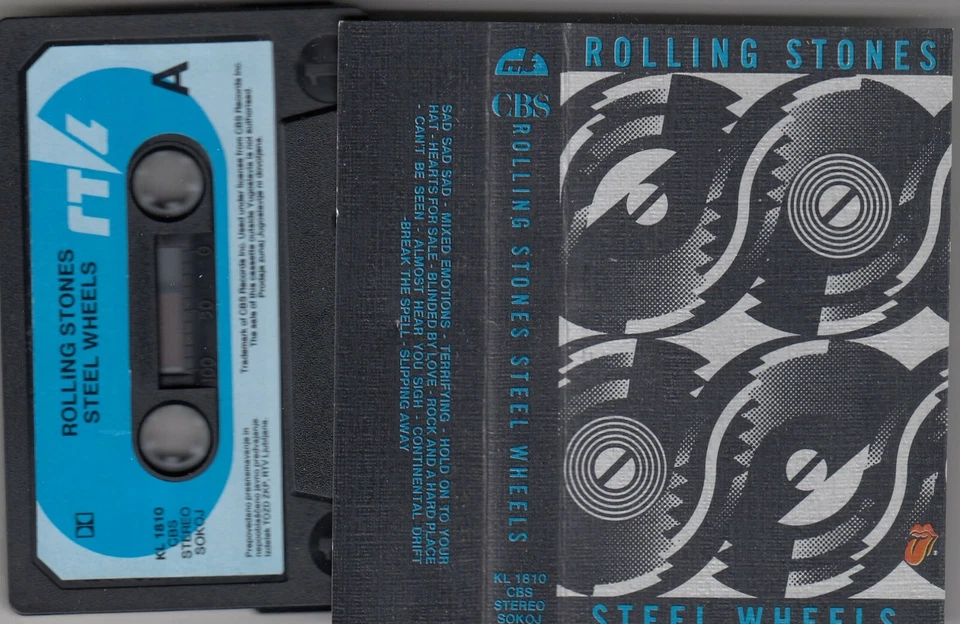THE ROLLING STONES STEEL WHEELS CASSETTE TAPE YUGOSLAVIA - Image 1 of 1