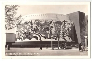 USA New York World´s Fair Exposition Mural on Foods Building Architecture 1939 - Picture 1 of 2