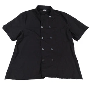 Black Chef Shirt Mens Medium Short Sleeve Chest Pocket Pen Pocket on Sleeve - Picture 1 of 5