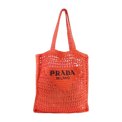 PRADA крючком сумка с короткими ручками наплечная сумка 1BG393 Raffia - Изображение 1 из 4
