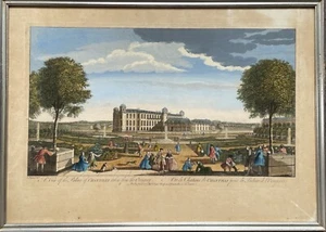 Antique Gravure À L'Eau-forte Château Palais Château Chantilli Paris France - Imagen 1 de 12