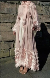 Abaya Tassels Dubai Kaftan Open Cardigan - Picture 1 of 6