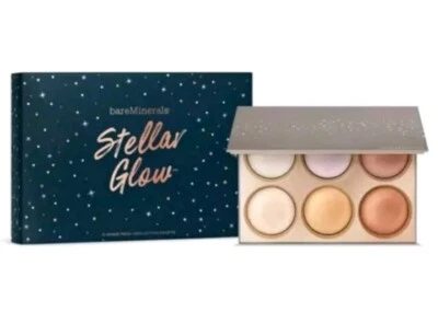 BareMinerals STELLAR GLOW Highlighting PALETTE & BRUSH SET Sealed NEW w/box - Image 1 of 3