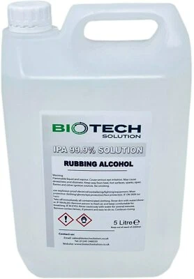 BIOTECH SOLUTIONS Isopropyl Rubbing Alcohol IPA 99.9% Disinfectant Cleaning Pure Isopropanol Grade