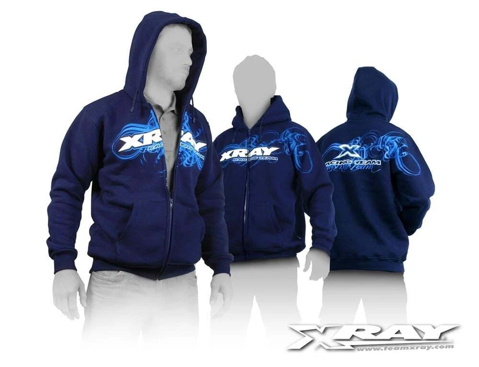 XRA395600XL  Xray Sweater Hooded with Zipper - Blue X-Large (XL) - Image 1 of 1