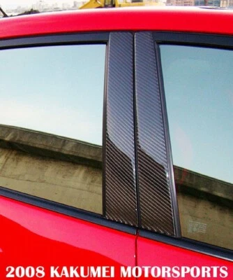 KAKUMEI FIBRA DE CARBONO REAL B PILLAR FIT MAZDA 3 4D 5D sedán hatchback 2007 2008 Foto 1 de 4