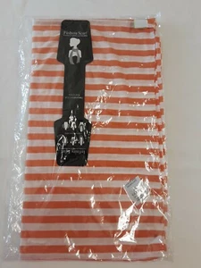 Ladies Orange & White Stripe Fashion Accessories Infinity Scarf Jersey Soft BNWT - Picture 1 of 5