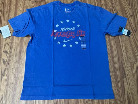 NWT! MEDIUM Philadelphia 76ers Nike Hardwood Classics Vintage Shirt - loose fit Cover