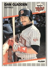 1989 Fleer 112 Dan Gladden   Minnesota Twins