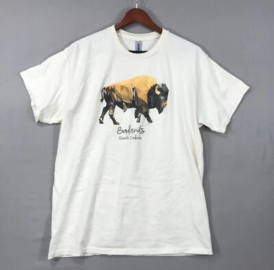 Camisa Badlands of South Dakota Para Hombre Grande Beige Pullover Geométrico Bisonte Algodón Foto 1 de 4
