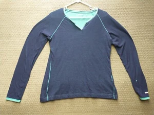 COLUMBIA Shirt Women's Medium M Blue Gray Long Sleeve Top Ladies - Picture 1 of 14