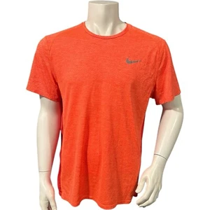 Nike Running Men’s Athletic T-Shirt Orange Logo Short Sleeve Dri-Fit XL - Picture 1 of 7