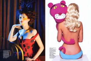 2005 Demarchelier Stephanie Seymour Koons Manray Lichtenstein MAGAZINE EDITORIAL - Picture 1 of 8