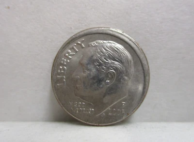 Error 2005-P United States Roosevelt Dime BU Uncirculated US Coin Broadstruck #1 - Image 1 of 4
