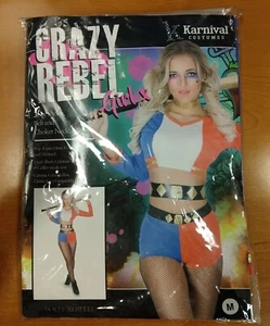 Crazy Rebel Girl Karnival Halloween Costume (Size: Medium) NEW - AB4702 - Picture 1 of 4