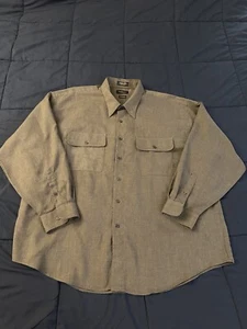 Mens Van Heusen Shirt XXL Gray 18 18.5 Long Sleeve Wrinkle Free Button Up - Picture 1 of 10