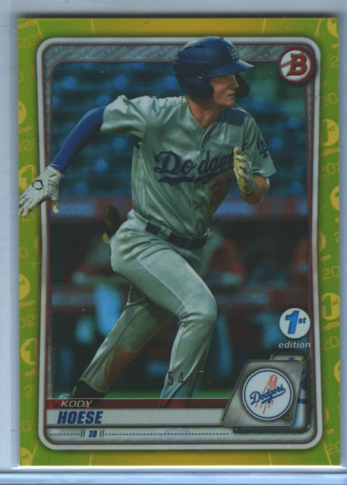 2020 Bowman Draft 1st Edition Gold Foil #BD142 Kody Hoese /50 - NM-MT - Image 1 of 1