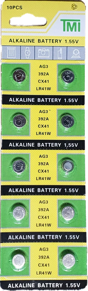 10x AG 3 Watch Battery 392 LR41 736 Button Cell 384 - Image 1 of 1