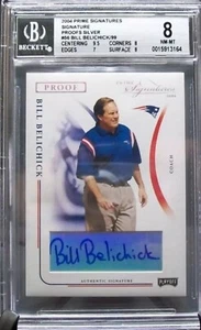Bill Belichick Signed 2004 Prime Signatures Proofs Silver 23/99 BGS NM-MT 8 Auto - Picture 1 of 2