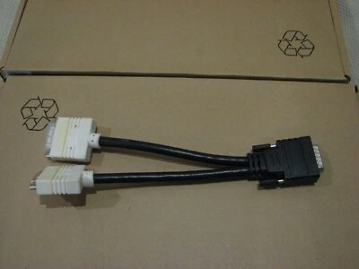 DMS-59 TO DUAL DVI-I Y SPLITTER ADAPTER VIDEO CABLE - Image 1 of 3