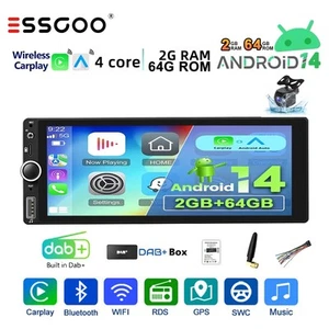 7" 1Din 2+64G DAB Autoradio Stereo Bluetooth FM USB Mirror link Carplay Kamera+ - Bild 1 von 14