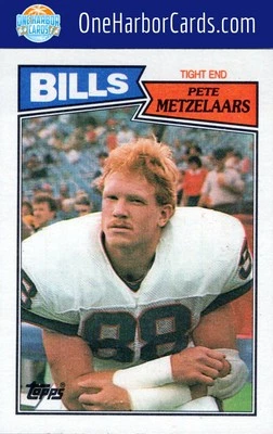 1987 Topps Buffalo Bills #366 Pete Metzelaars - Image 1 of 2