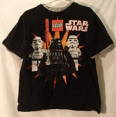 Camiseta Star Wars Lego Darth Vader Stormtroopers Negra Niños Pequeños Mediana 5-6 Foto 1 de 4