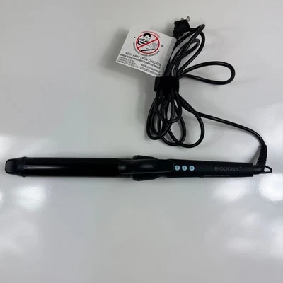 BIO IONIC Long Barrel Curling Iron Styler 1.25-Inch Black Nanoionic Beachy Waves - Image 1 of 4