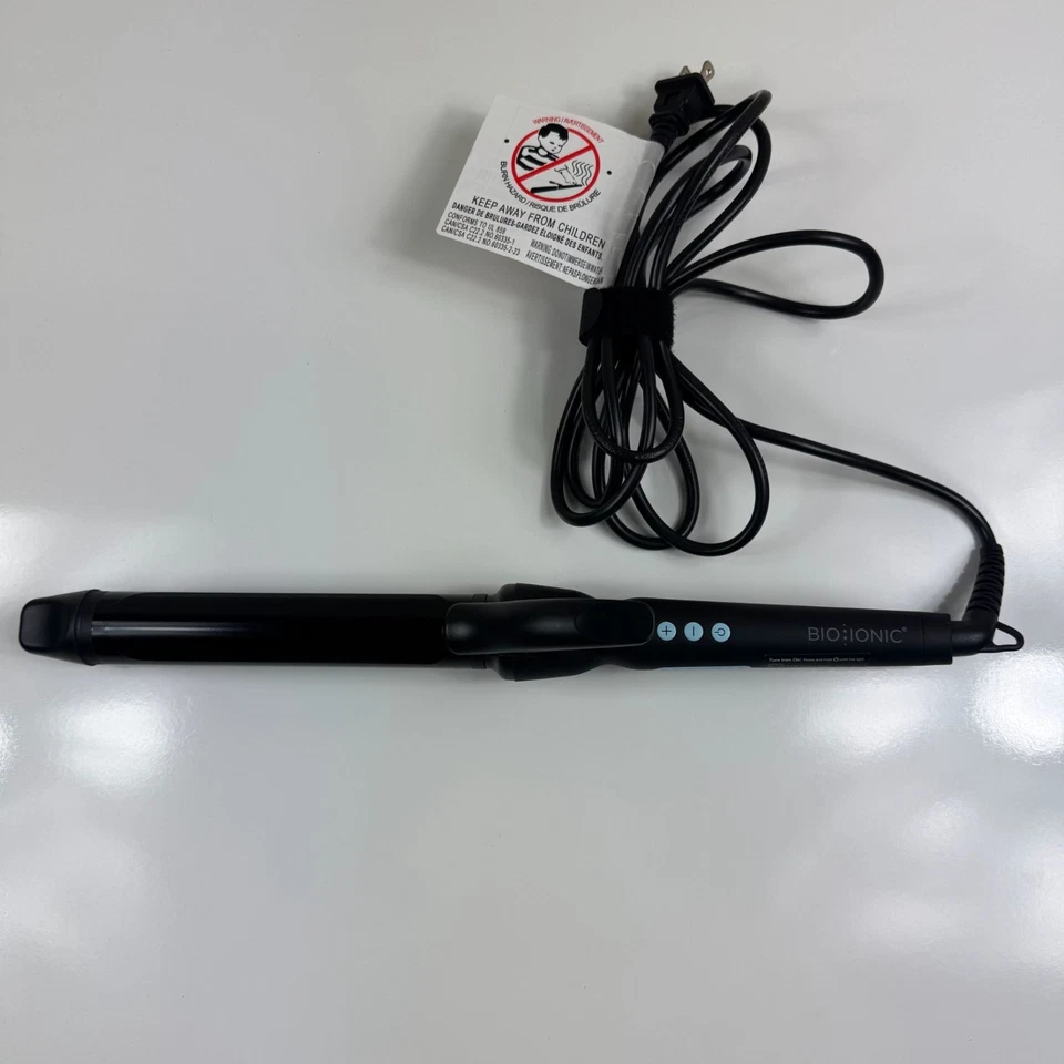 BIO IONIC Long Barrel Curling Iron Styler 1.25-Inch Black Nanoionic Beachy Waves - Image 1 of 4