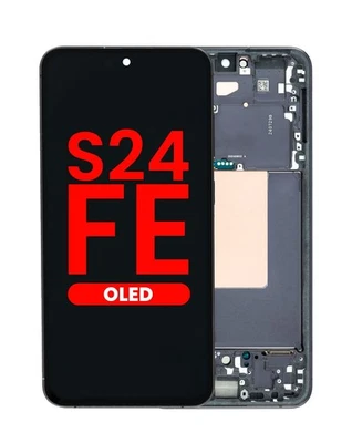Pantalla OLED para Samsung Galaxy S24 FE con marco negro + función de huellas dactilares Foto 1 de 4