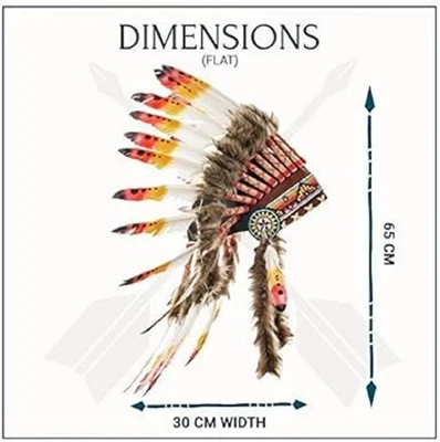 Головной убор американских индейцев большой головной убор с перьями для коренных жителей - Изображение 1 из 4