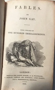 Rare Antique 1828 Book Fables by John Gay - Bild 1 von 5