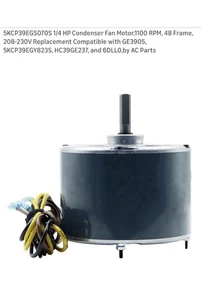 5KCP39 EGS070S 1/4 HP Condenser Fan Motor,1100 RPM, 48 Frame, 208-230V - Picture 1 of 14